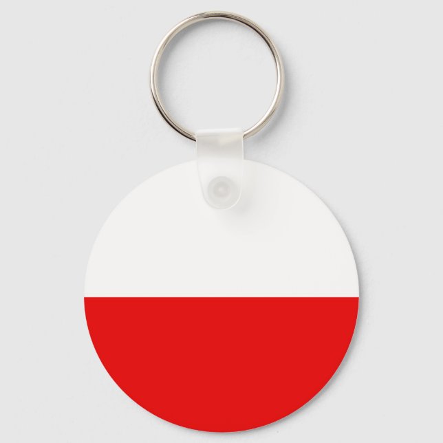 T - Shirt und Geschenke der polnischen Flagge Schlüsselanhänger (Vorderseite)