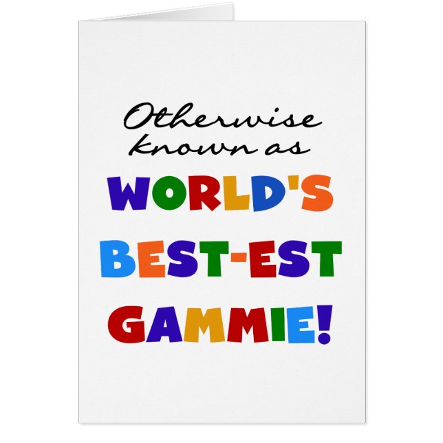 T - Shirt und Geschenke der weltbesten Gammie (Vorne)