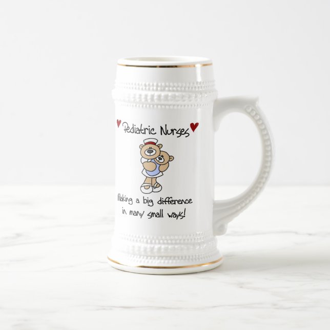 T - Shirt und Geschenke für Bärenpflege Bierglas (Rechts)
