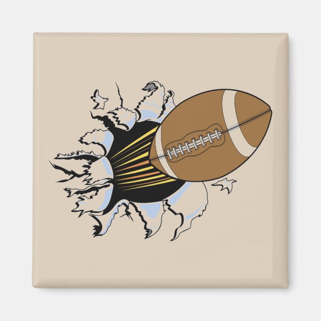 T - Shirt und Geschenke für Fußball Burst Magnet (Vorne)
