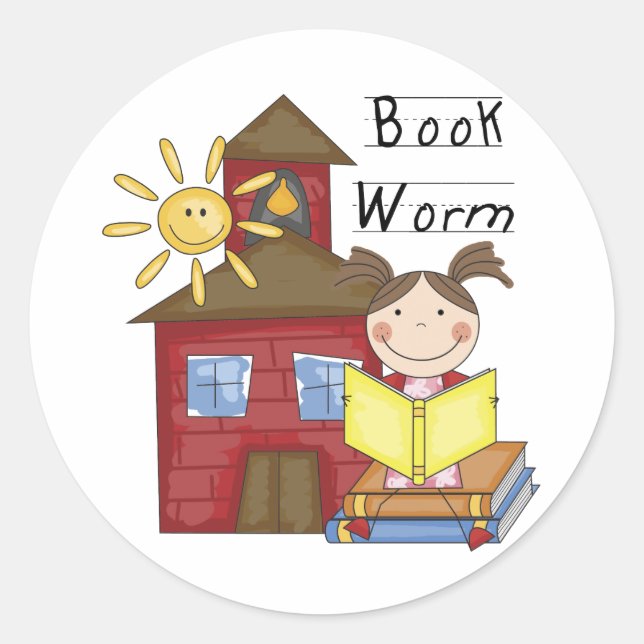 T - Shirt und Geschenke für Mädchenbücher Runder Aufkleber (Vorderseite)