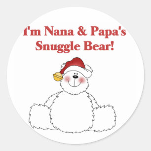 T - Shirt und Geschenke für Nana und Papa Runder Aufkleber
