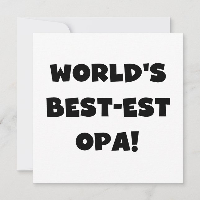 T - Shirt und Geschenke für Opa Black Text weltwei (Vorderseite)