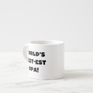 T - Shirt und Geschenke für Opa Black Text weltwei Espressotasse