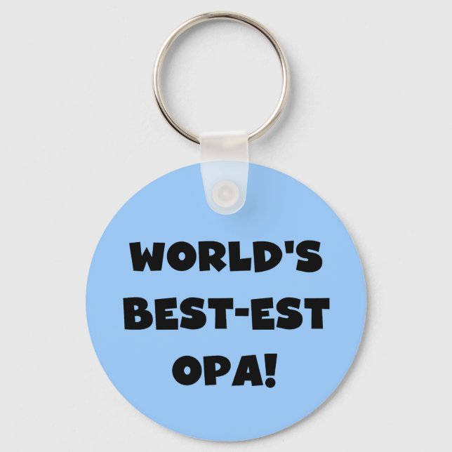 T - Shirt und Geschenke für Opa Black Text weltwei Schlüsselanhänger (Vorderseite)