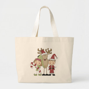 T - Shirt und Geschenke für Rentiere und Elfen Jumbo Stoffbeutel