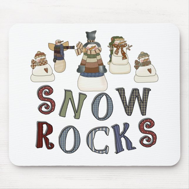 T - Shirt und Geschenke für Schneegesteine Mousepad (Vorne)
