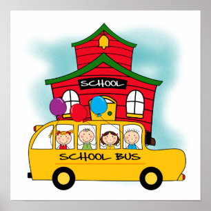 T - Shirt und Geschenke für Schulbusse Poster