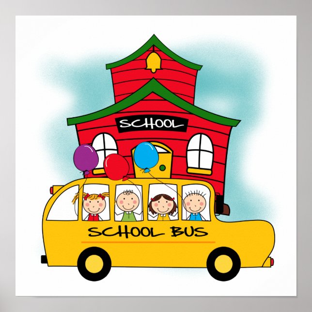 T - Shirt und Geschenke für Schulbusse Poster (Vorne)