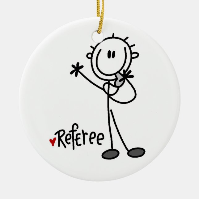 T - Shirt und Geschenke für Strichmännchen Keramikornament (Vorne)