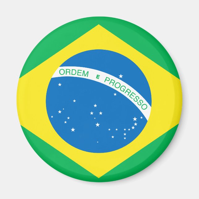 T - Shirt und Geschenke unter brasilianischer Flag Magnet (Vorne)