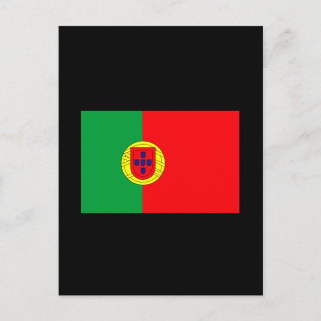 T - Shirt und Geschenke unter portugiesischer Flag Postkarte (Vorderseite)