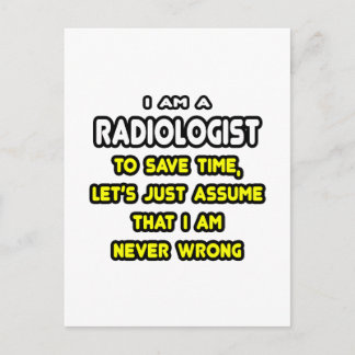 T - Shirt und Geschenke von Funny Radiologist Postkarte