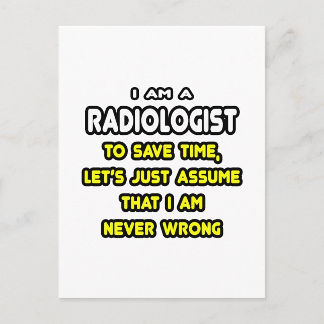 T - Shirt und Geschenke von Funny Radiologist Postkarte (Vorderseite)