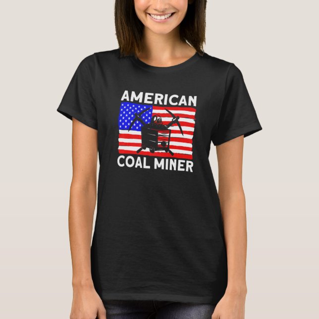 T-shirt Underground Mining American Coal Miner American Co (Devant)