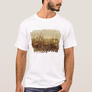 T-shirt Une action entre les bateaux d'Espagnol et