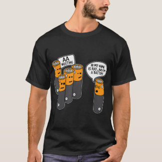 T-shirt Une Batterie Alcoolisée Rencontre Nouveauté Drôle 