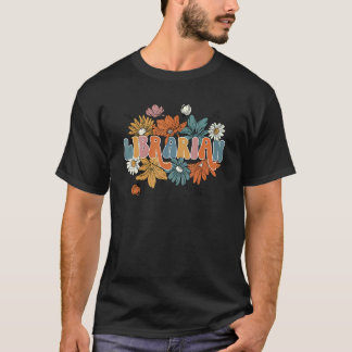 T-shirt Une bibliothécaire reconnaissante Fleuriste Biblio