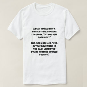 T-shirt Une blague d'IA sur les cornemuses