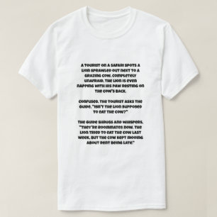 T-shirt Une blague d'IA sur un lion et une vache