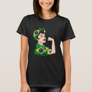 T-shirt Une Brésilienne Forte Brésil Racines Brésiliennes 