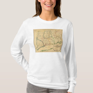 T-shirt Une carte correcte du Connecticut