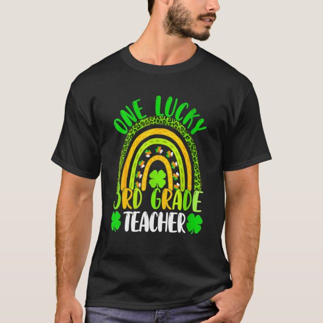 T-shirt Une chance 3e année enseignante St. Patrick's Day  (Devant)