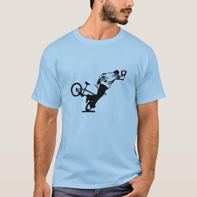 T-shirt Une chemise de Bmx de terre plate (Devant)