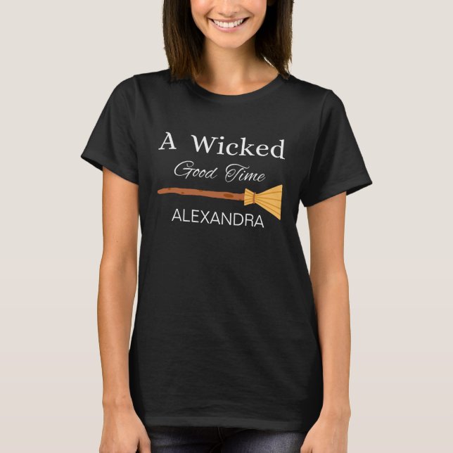 T-shirt une citation d'halloween personnalisée et un mauva (Devant)