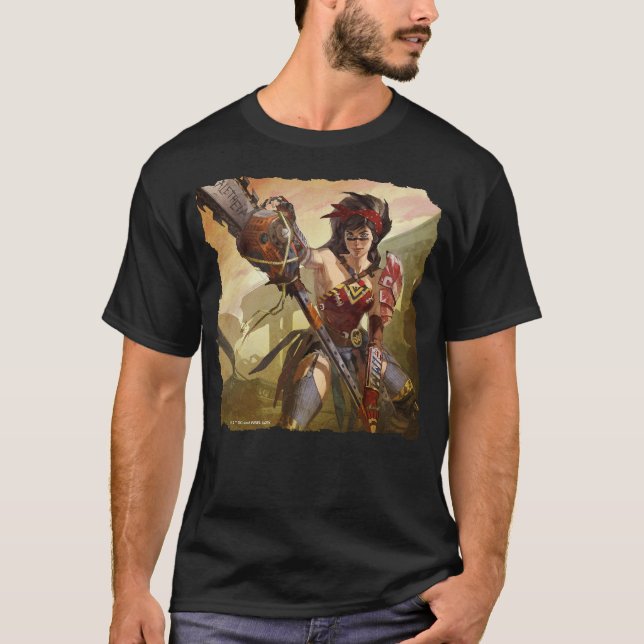T-shirt Une crise infinie Illustration d'une Femme Merveil (Devant)