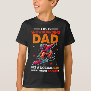 T-shirt Une définition de papa en snowboard beaucoup plus