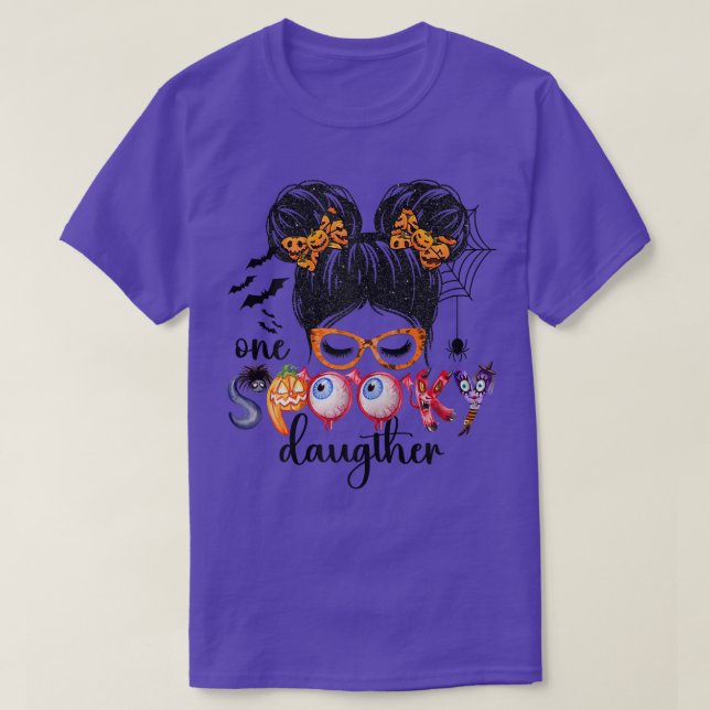 T-shirt Une Éffrayante fille Messy Bun Femmes Witch Hall M (Design devant)