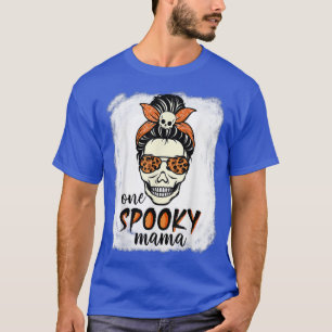 T-shirt Une Éffrayante Mama Chemise Messy Bun Femmes Witch