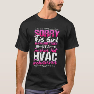 T-shirt Une Épouse Technicienne De Hvac Prise Par Hot Tech