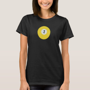 T-shirt Une équipe numéro 1 Lucky Yellow Ball Billiard Poo