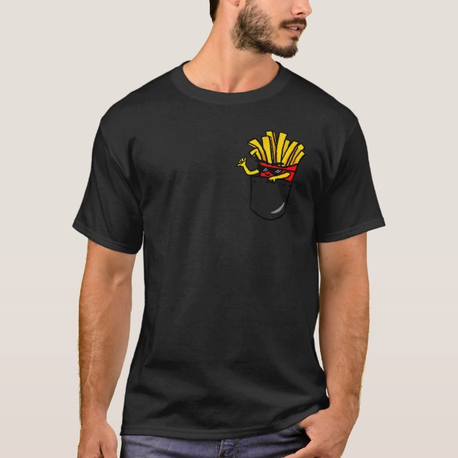 T-shirt Une Étonnante Friture Française Dans Une Poche (Devant)
