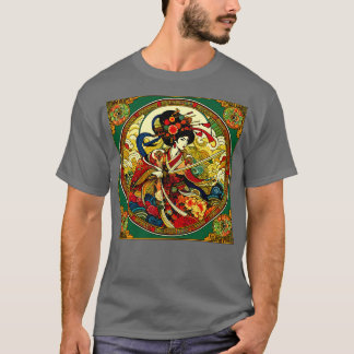 T-shirt Une femme chinoise Swordfighter dans le style Art 