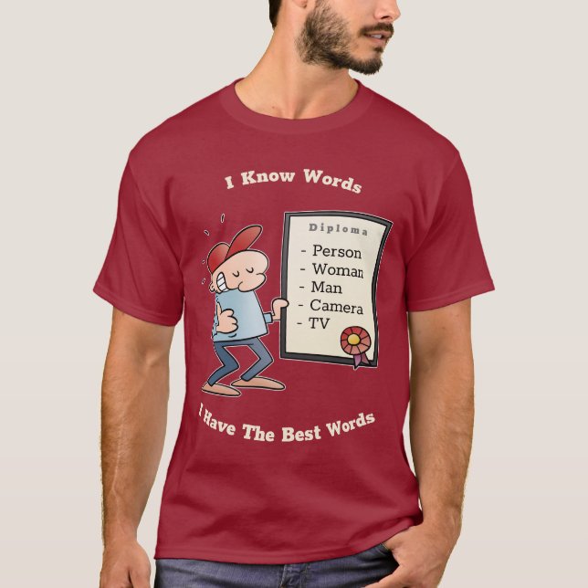T-shirt Une femme en personne Camera TV Drôle Diplôme de d (Devant)