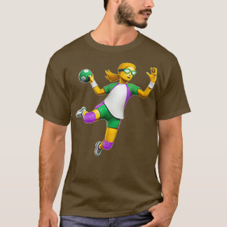 T-shirt Une Femme Jouant Au Handball Emoji