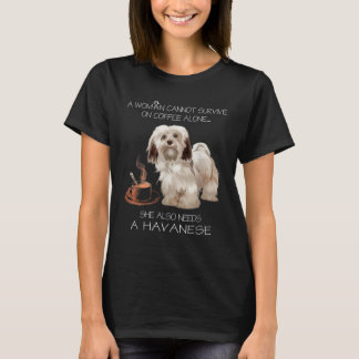 T-shirt Une Femme Ne Peut Pas Survivre Avec Le Café Seul L