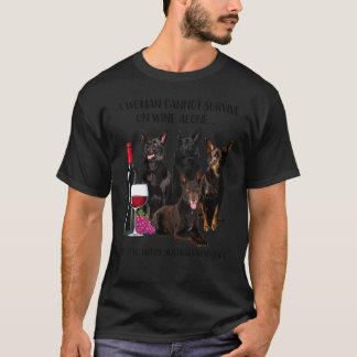 T-shirt Une Femme Ne Peut Survivre Seul Au Vin Ke Australi