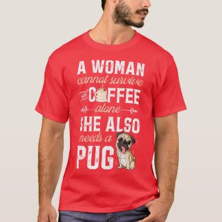 T-shirt Une Femme Ne Peut Survivre Sur Le Vin Seul Carlin 