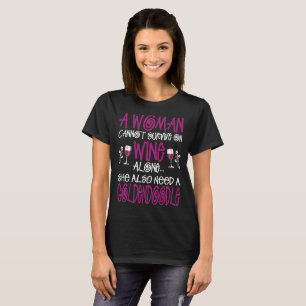 T-shirt Une femme survivent sur seul de vin les besoins
