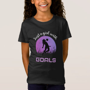 T-Shirt Une fille avec des buts beau football