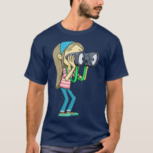 T-shirt Une fille avec une écharpe dans les cheveux regard
