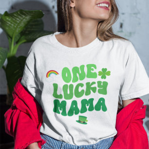 T-shirt Une fille chanceuse, Shamrock de la Saint-Patrick 