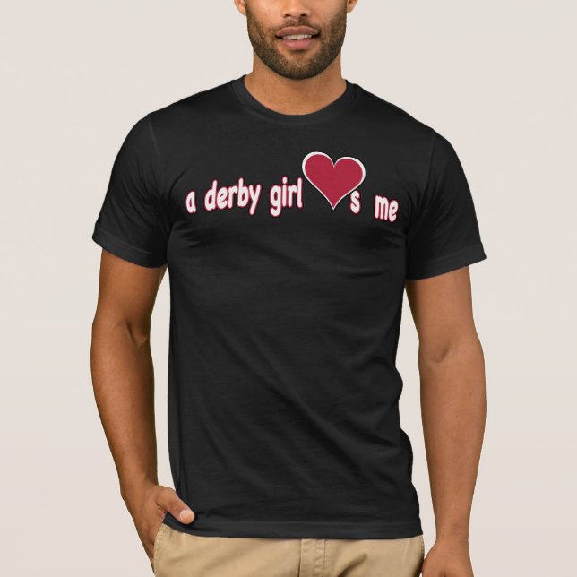 T-shirt une fille de Derby m'aime (Devant)
