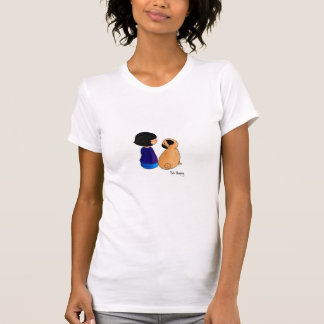 T-shirt Une fille et son carlin