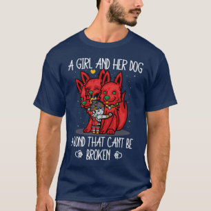 T-shirt Une Fille Et Son Chien Un Lien Qui Ne Peut Pas Êtr