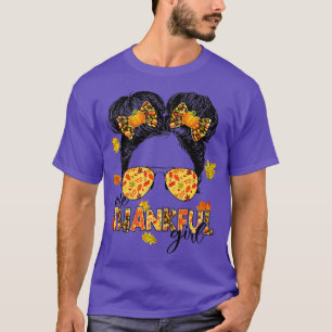 T-shirt Une Fille Merci Messy Bun Funny Automne Automne Qu